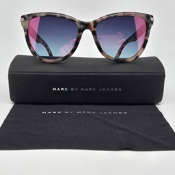 Marc Jacobs Marc 187/S White Havana Frame Pink Mirror Lens Cat Eye Sunglasses - Picture 1 of 16